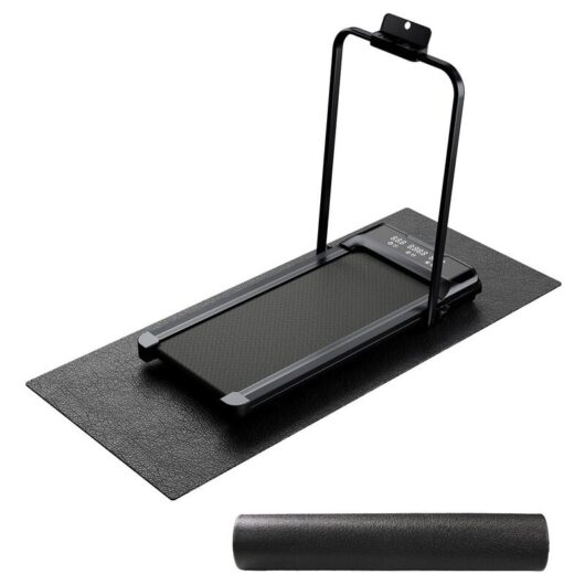 Bigzzia - Treadmill mat floor protector - walking pad mat - Protective Floor Mat for Under Stationary Bike, Spin Bike, Fitness Equipment, 160cm x