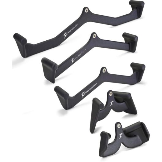 Homeology Strongology Lat Bar Pull Down Bar Attachments, Workout Accessory for Gym, Fitness, Cable Handle Set Weightlifting Use