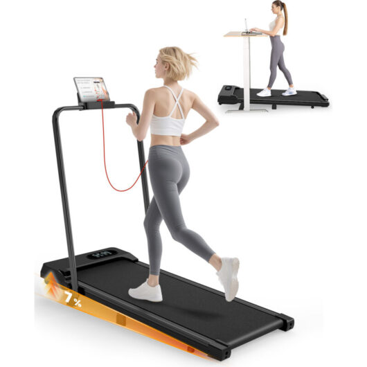 Tapis de Course Pliable 8 km/h - Tapis de Marche Pliable Motorise Walking Pad Electrique Silencieux - Noir