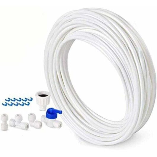10m water supply hose, 6.3mm diameter, quick-connect fittings for European double-door refrigerator