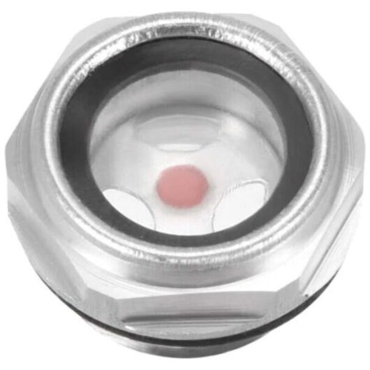 1/2PT glass sight glass oil fluid level gauge, male thread aluminum alloy air compressor fittings with O-ring, suitable for reservoirs