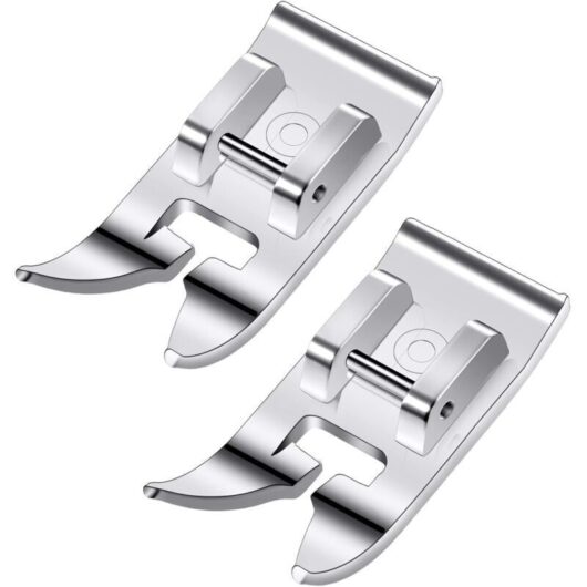 2 Pieces Universal Presser Foot for Sewing Machine, Straight Sewing Foot, Zigzag Foot, Multifunctional Accessories, Fits All Low Shank Sewing