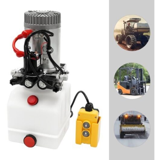 3 Quart Double Acting Hydraulic Pump Dump Trailer Reservoir 12V DC Unit Pack New