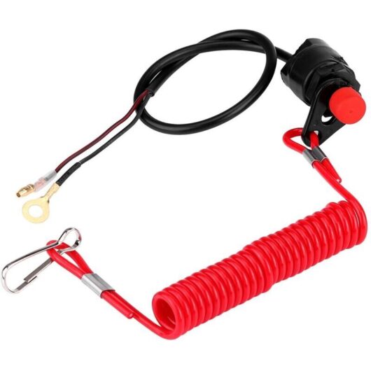 Never used] Keensso Universal Motorcycle Outboard Kill Switch, Motorcycle Lawn Mower Outboard Motor Emergency Stop Switch with Lanyard for atv and
