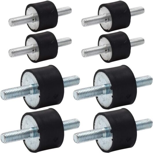 Never used] Rubber Isolation Mounts, 8 Pieces, M8 M6 Anti-Vibration Rubber Shock Absorbers, Vibration Damper for Car Boat Coils (30 x 20 mm, 20 x 15
