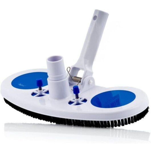Pool brush with pressure valve, pool floor cleaner, suitable for hoses Ø28-30 mm, floor vacuum, cleaning brush with telescopic handle