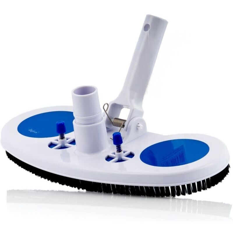 Pool brush with pressure valve, pool floor cleaner, suitable for hoses Ø28-30 mm, floor vacuum, cleaning brush with telescopic handle