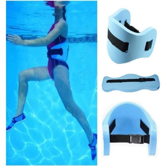 Swimming Float Belt - Water Aerobics Exercise Belt - Aqua Fitness Foam Flotation Aid - Blue